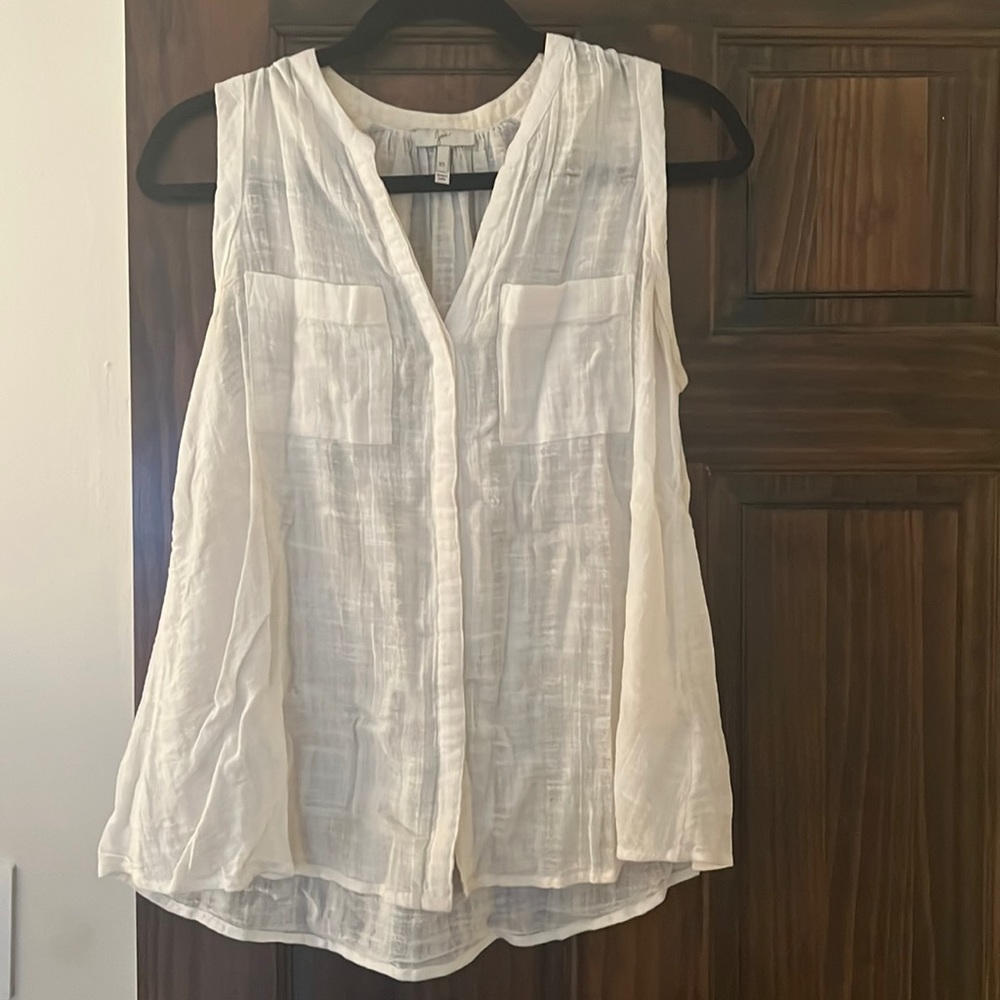 Joie white linen top